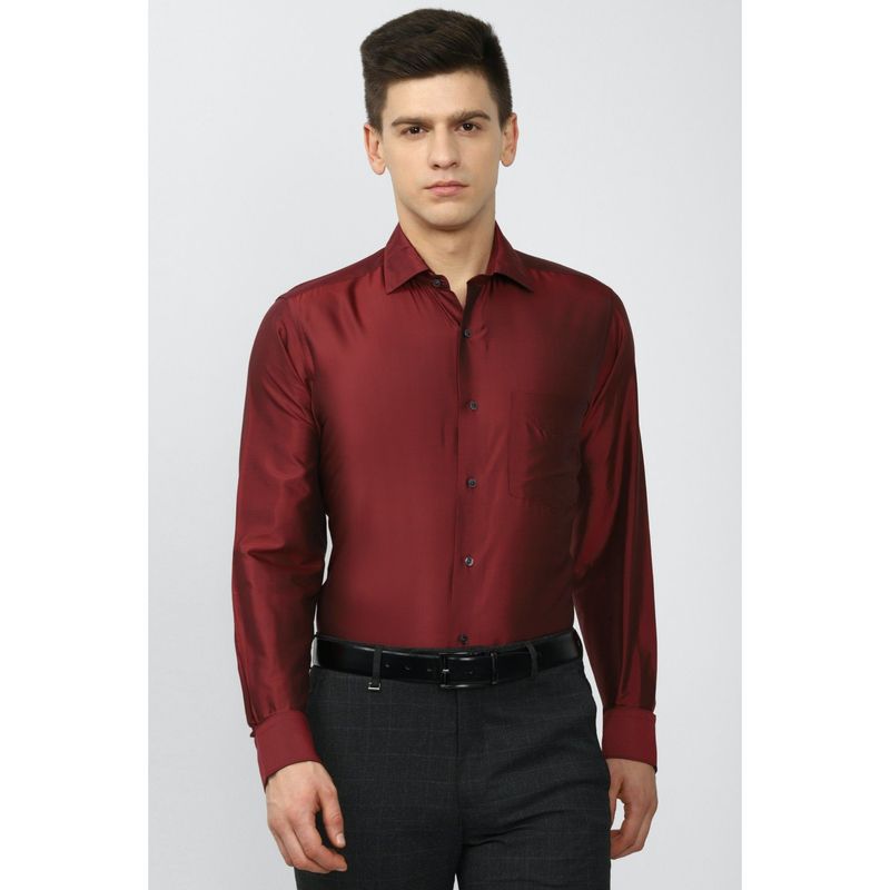 Van Heusen Men Maroon Shirt (39)
