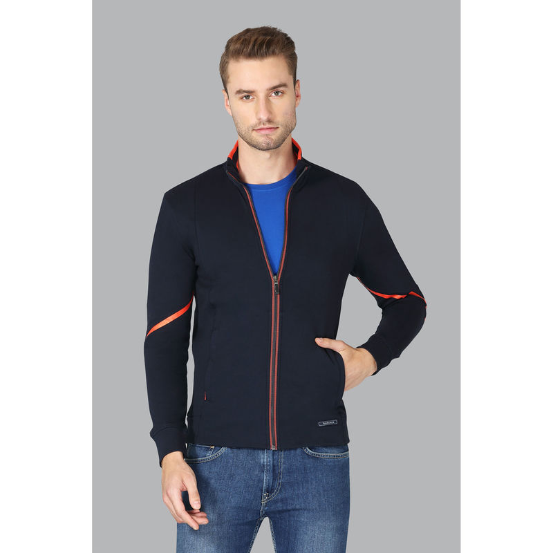 Van Heusen Men Zipper Accent & Media Pocket Jacket - Navy