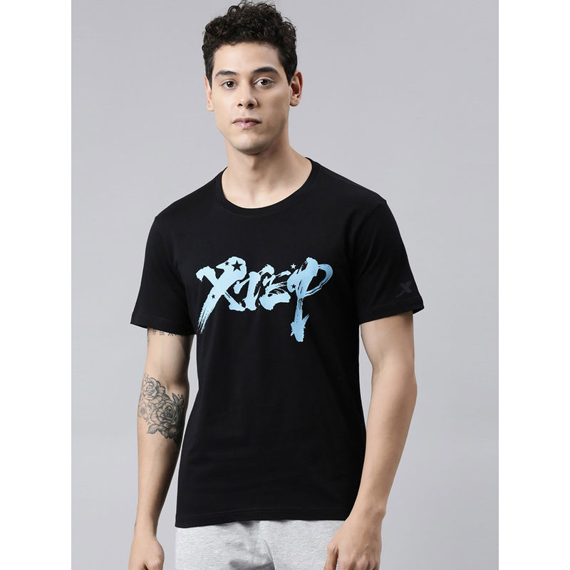 Xtep Black Printed Basketball T-Shirt (M)