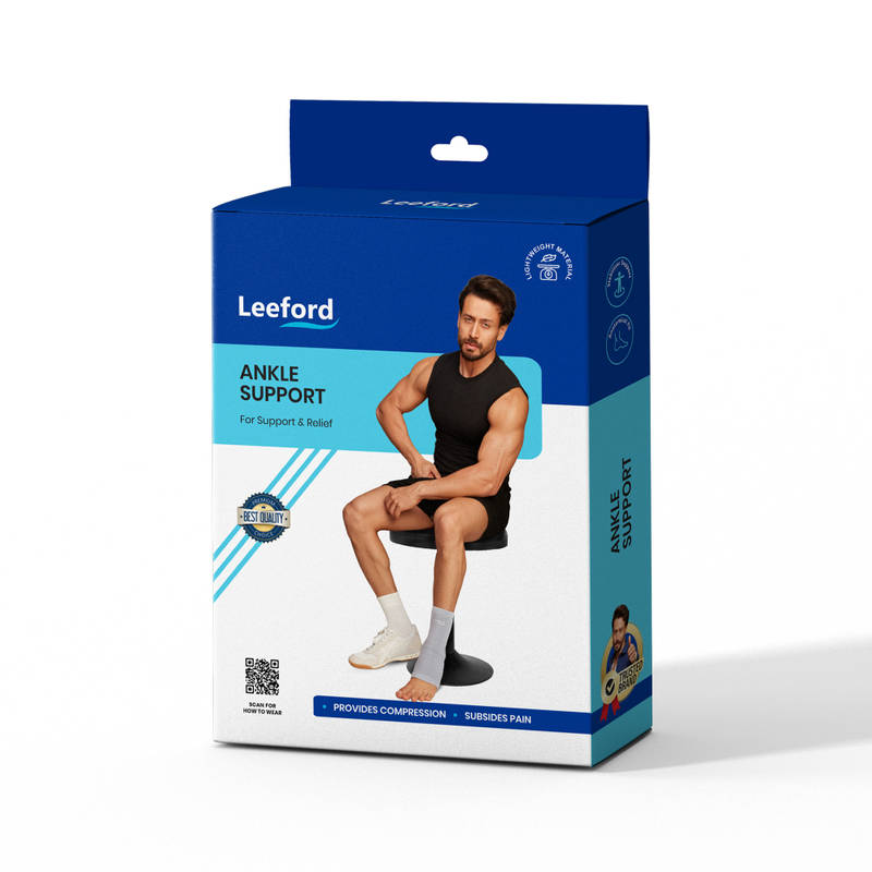 Leeford Premium Ankle Support Designer for Pain Relief - Grey
