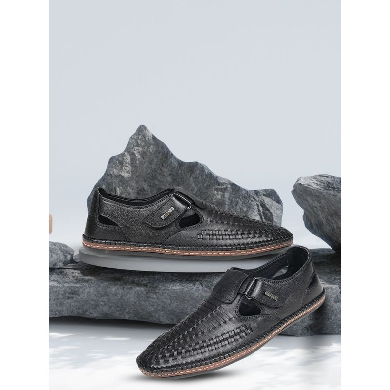 EZOK Mens Black Casual Sandals (EURO 41)