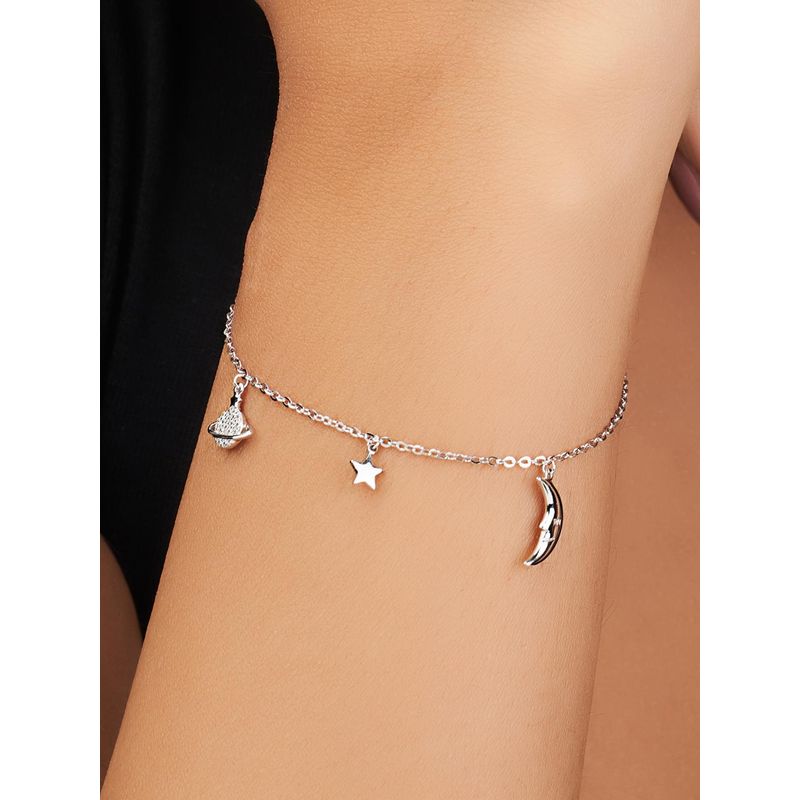 Buy Nistra 925 Sterling Silver Starry Orbit Bracelet (Adjustable