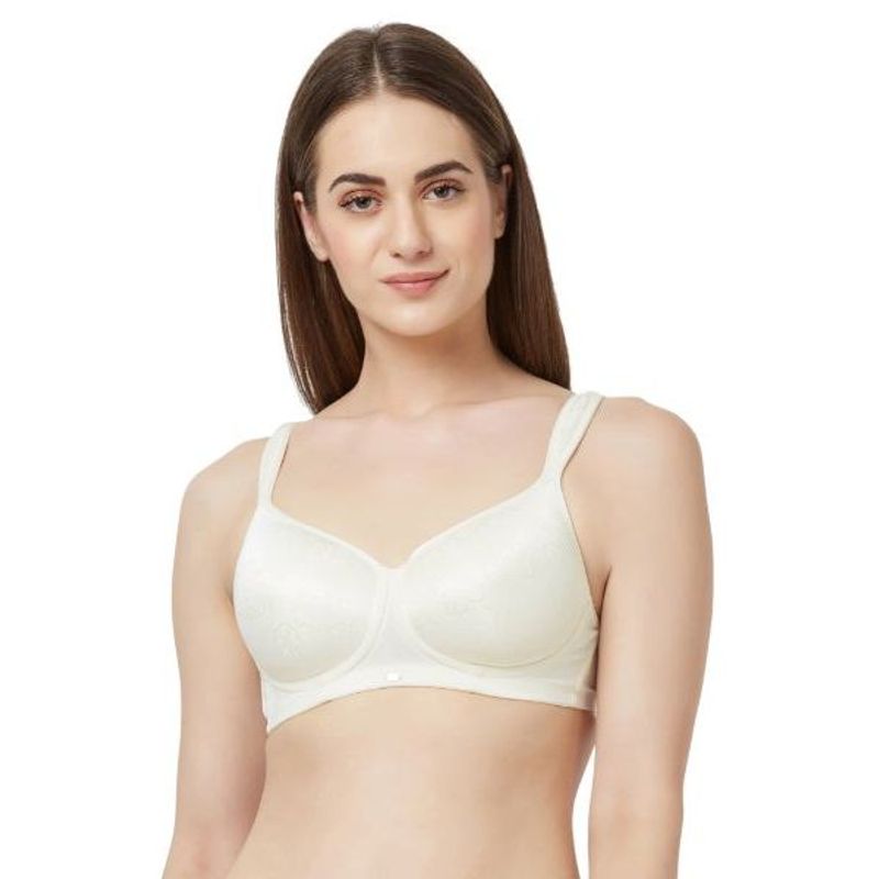 SOIE WomenS Full Coverage Padded Non-Wired Bra - IVORY (34B)