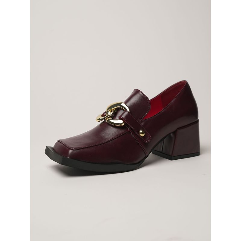 Theater Women Harrison Brainwashed Maroon Heel Loafers (EURO 36)