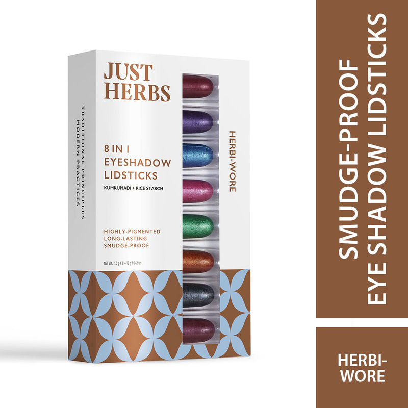 Just Herbs 8 In 1 Eye Shadow Lidsticks Highly-pigmented Long-lasting Smudge-proof - Herbi-wore