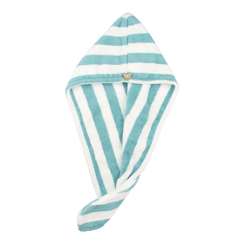 Streak Street Microfiber Hair Wrap Towel Teal Stripes Buy Streak