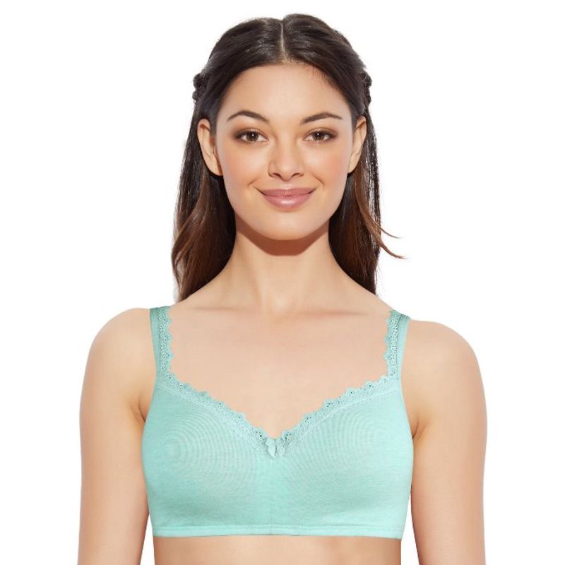 Enamor A017 Smoothening Wirefree Balconette T-Shirt Bra - Padded High Coverage - Capri Melange