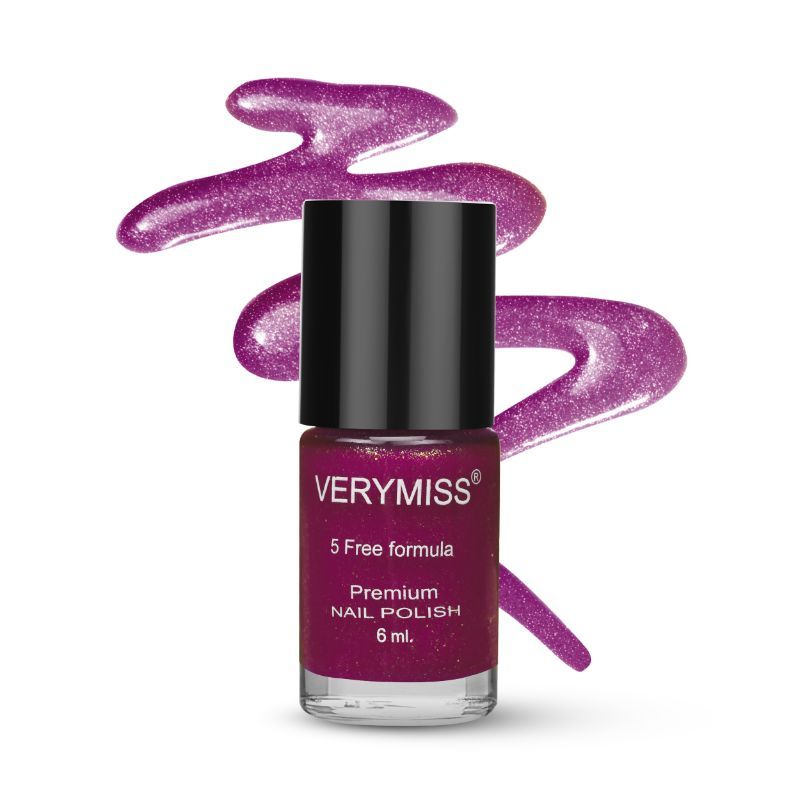 VERYMISS Premium Shimmer Nail Polish - 225 Purple Candy