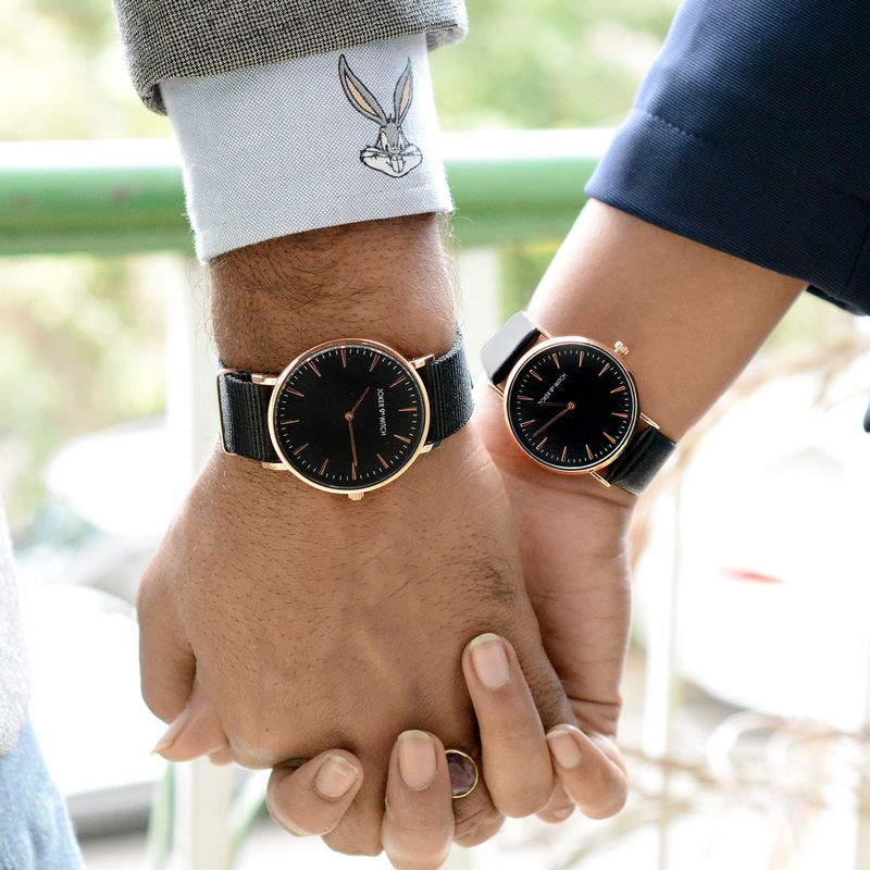 Buy Joker Witch Romeo Juliet Black Couple Watches Online