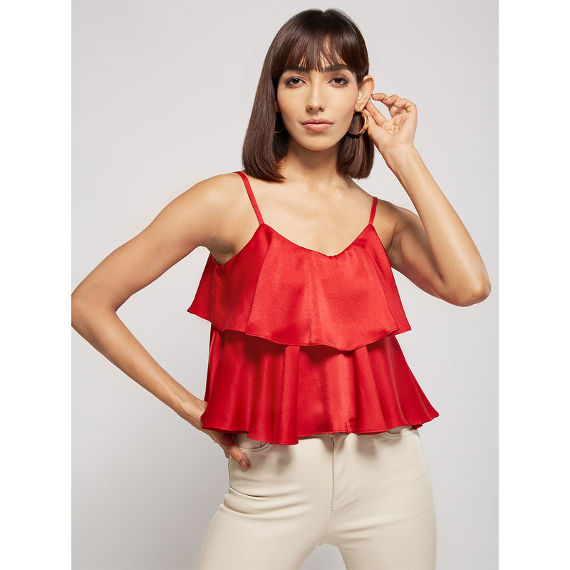 RSVP by Nykaa Fashion Red Always Shining Bright Top (XL)