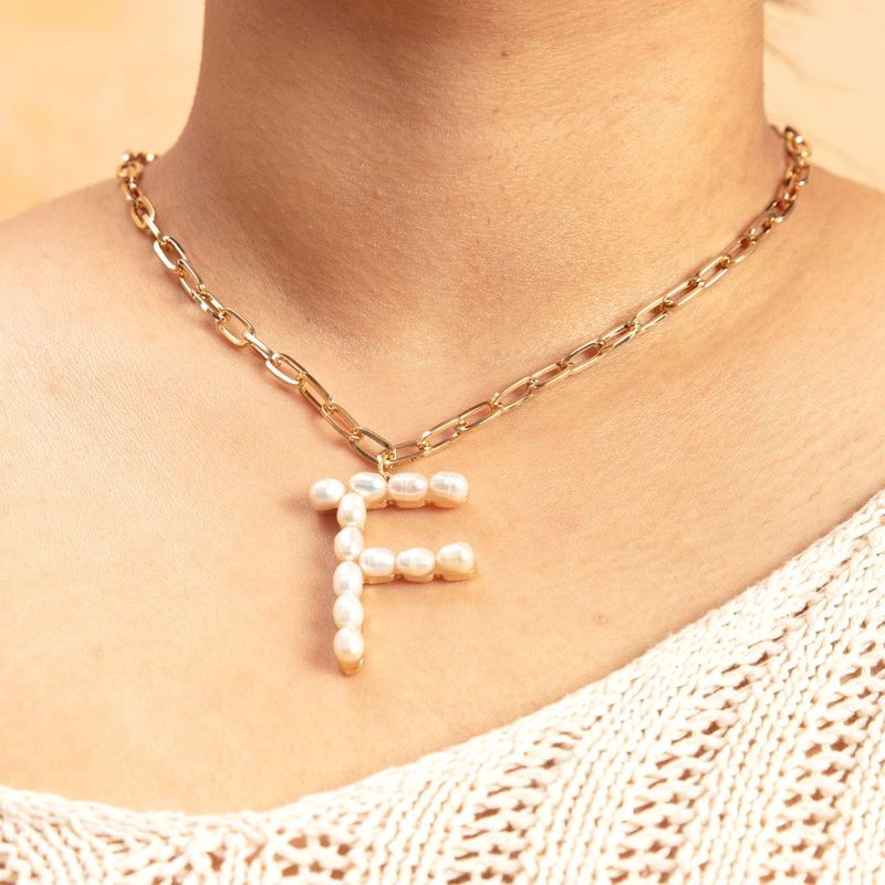 Personalised Pearl Initial Necklace
