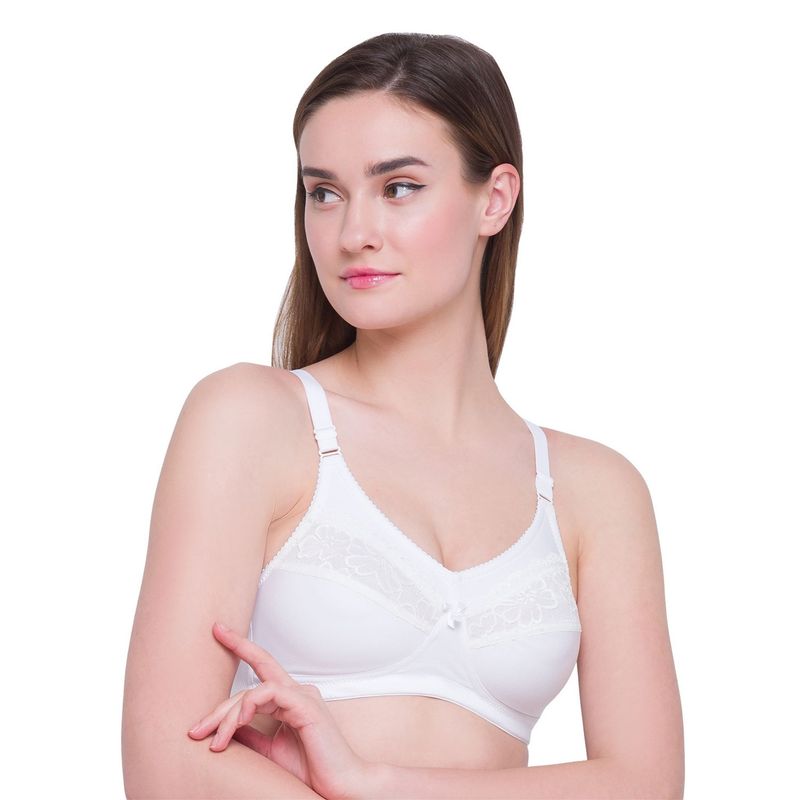 Candyskin Non Padded NonWired Solid Cotton Minimizer Bra White Buy Candyskin Non Padded Non