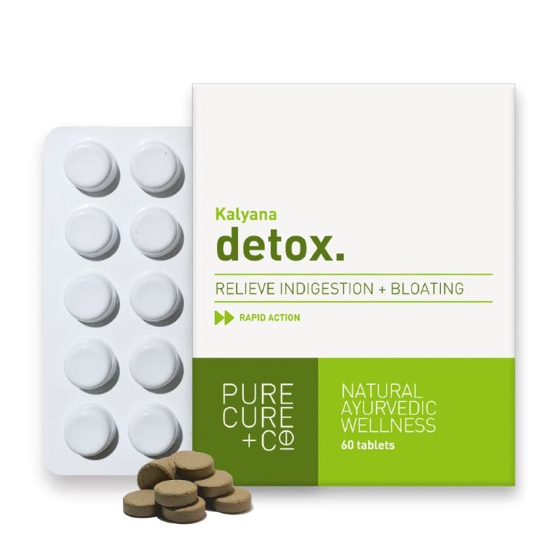 Buy Pure Cure + Co. Detox Relieve Indigestion + Bloating 60 Tablets Online
