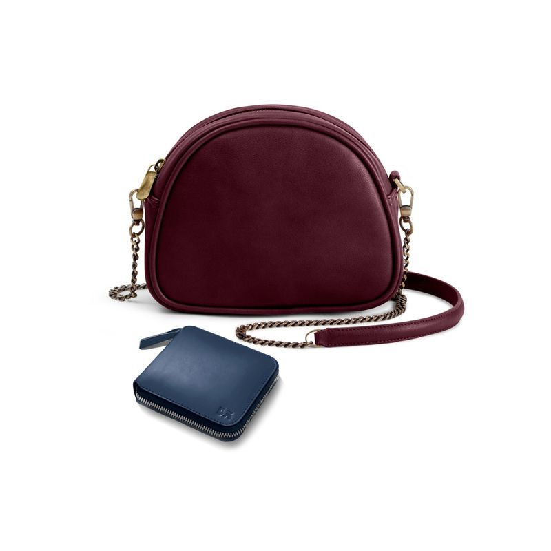 DailyObjects Womens Sling Bag and Zip Wallet Combo Blue (Set of 2) Buy