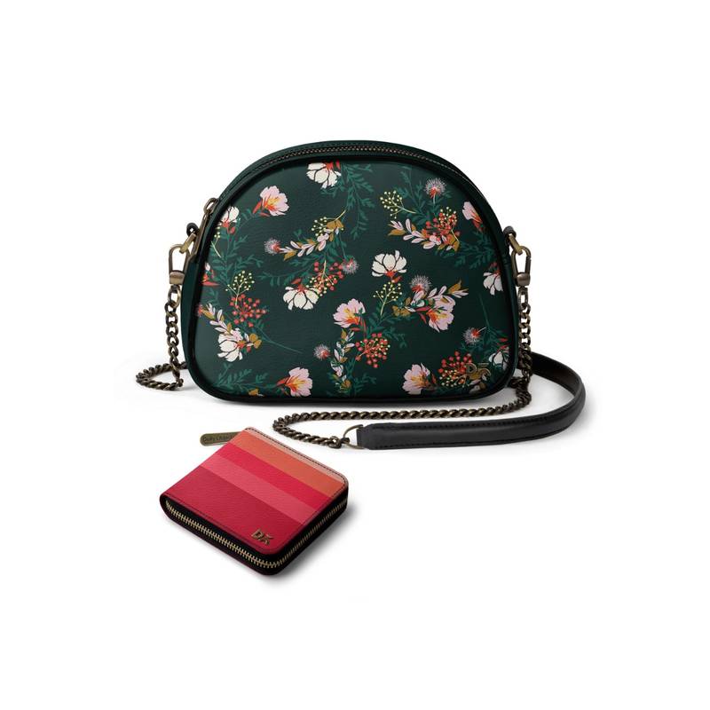 Buy DailyObjects Womens Sling Bag and Zip Wallet Combo Multi-Color