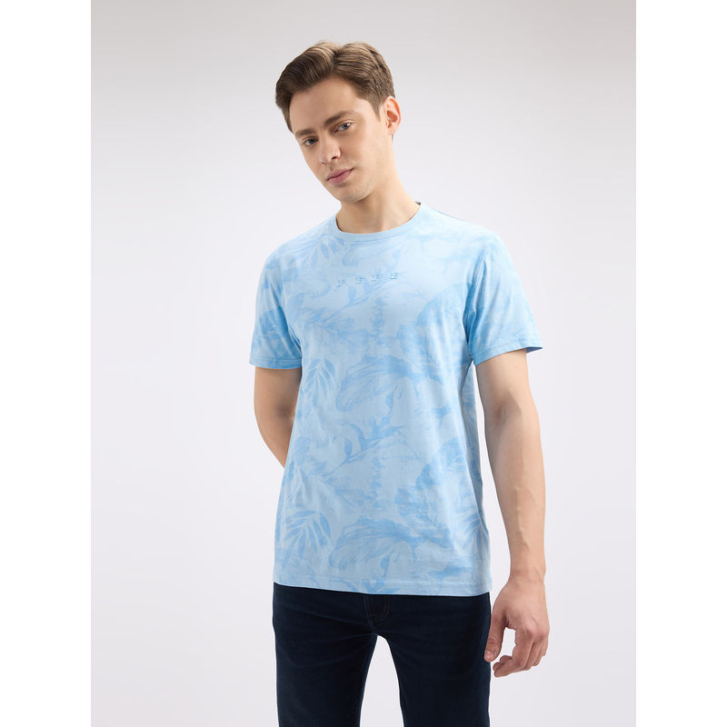 Pepe Jeans Men's Blue Tropical Print T-Shirt (S)