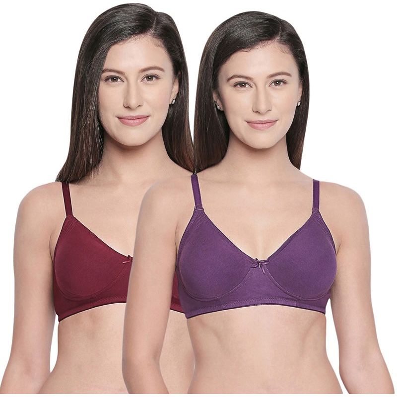 Bodycare B, C & D Cup Perfect Coverage Bra In 100% Cotton-Pack Of 2 - Multi-Color (40D)