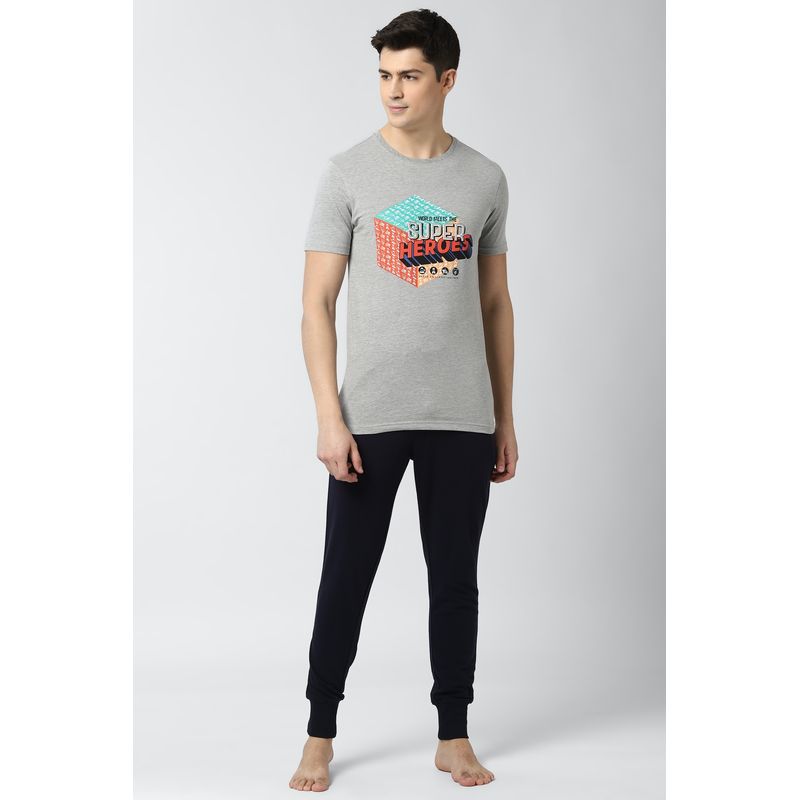 Peter England T Shirt And Joggers Grey Buy Peter England T Shirt And