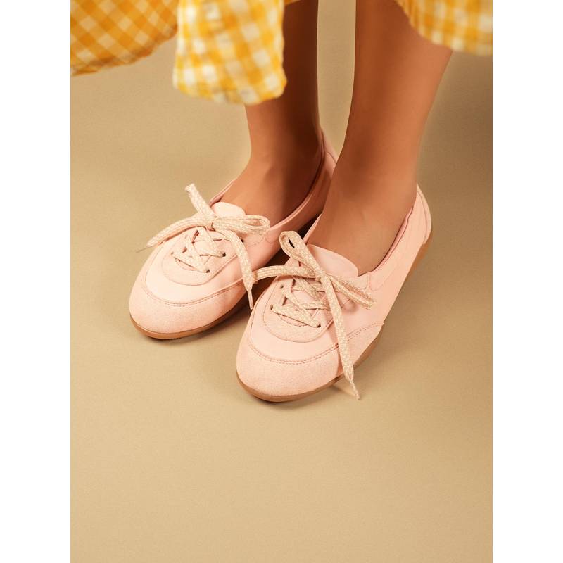 Theater Women Kai Pink Lace-Up Canvas Shoes (EURO 41)