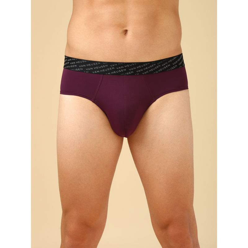 Van Heusen Innerwear Men Ultra Violet 4 Way Stretch & 3D Logo Waistband Briefs (M)