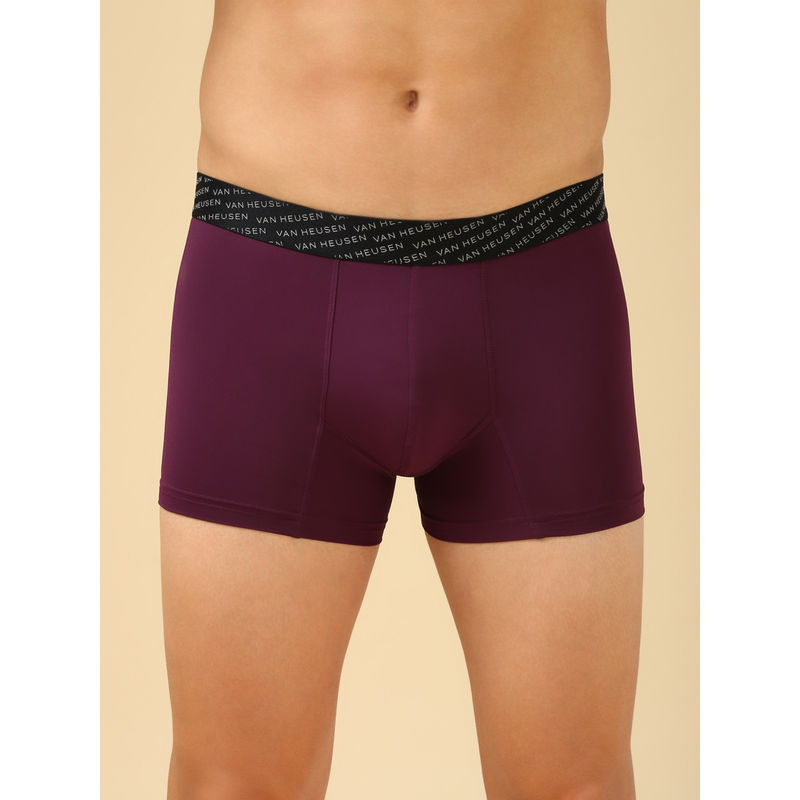 Van Heusen Innerwear Men Ultra Violet 4 Way Stretch & 3D Logo Waistband Trunks (XL)