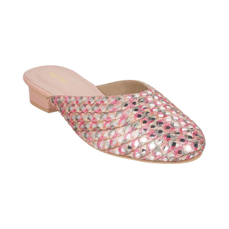 Metro Womens Pink Mules (EURO 36)