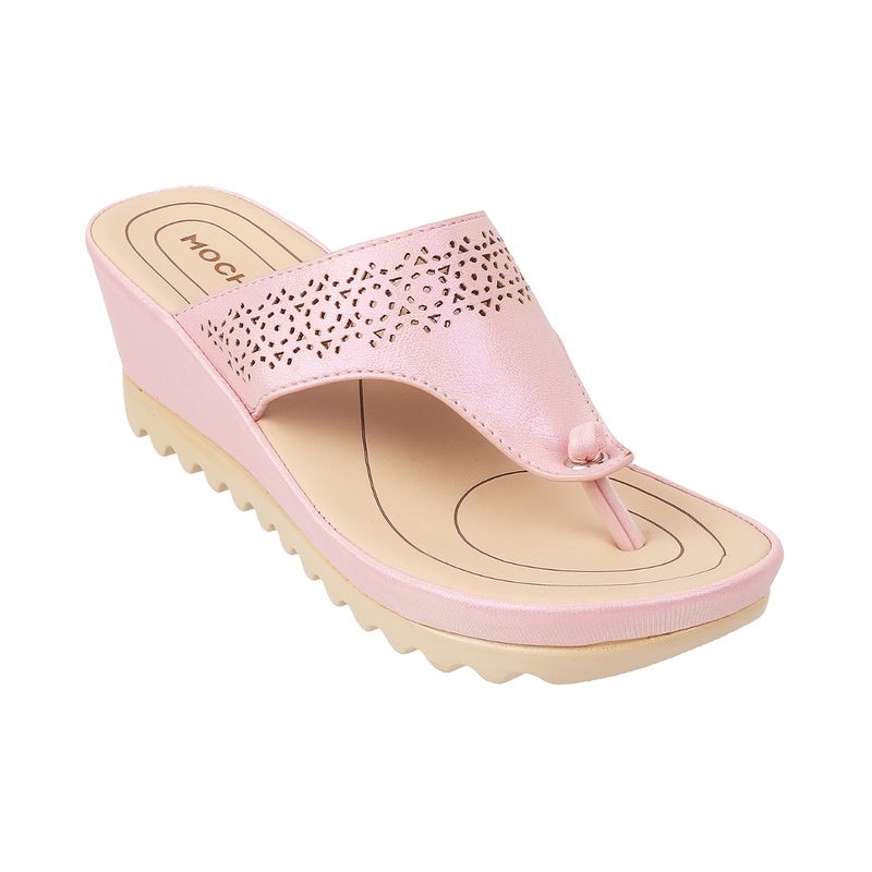 Mochi Womens Pink Platform HeelsMochi Pink Synthetic Solid/plain Women