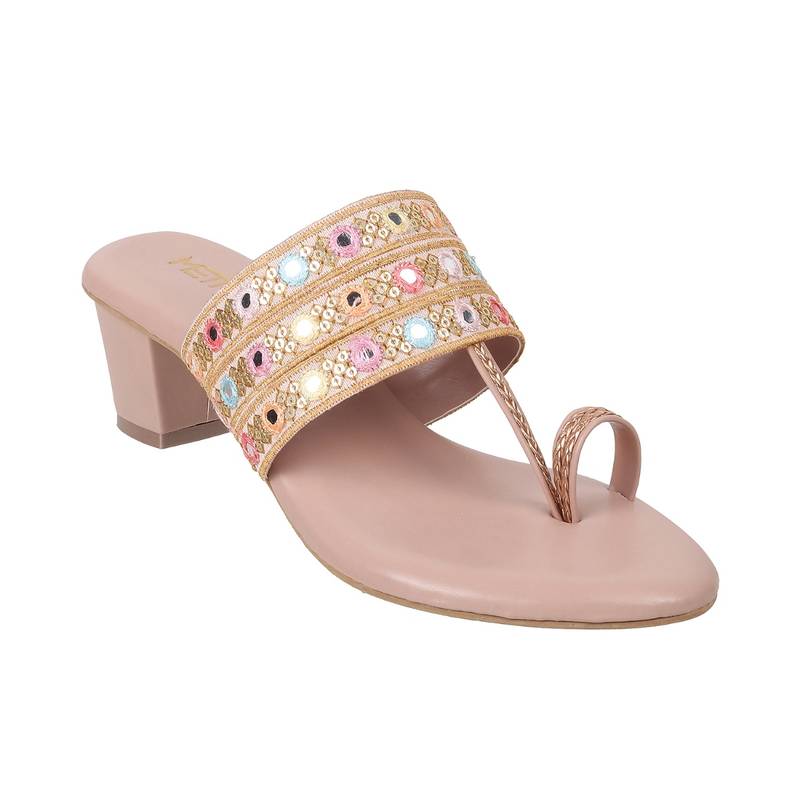 Metro Womens Pink Medium Heels (EURO 36)