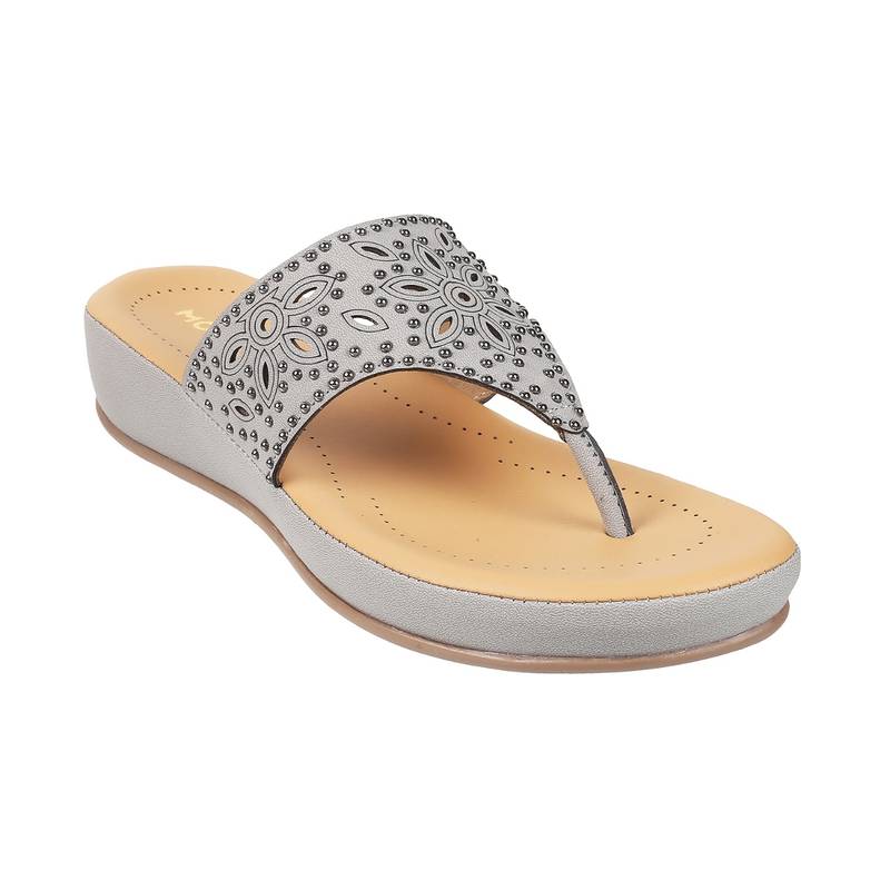 Mochi Womens Grey Platform Heels (EURO 37)