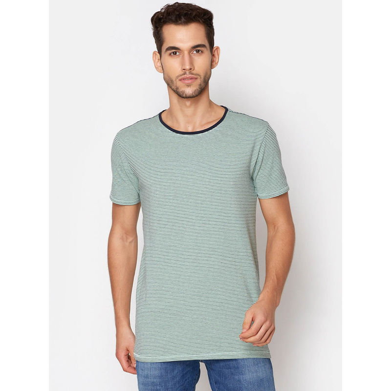 LINDBERGH Green Striped T-Shirt (XL)