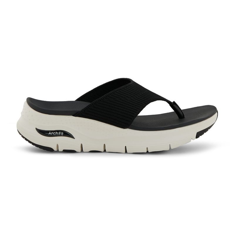SKECHERS ARCH FIT EASY DAY Black Flipflops (UK 7)