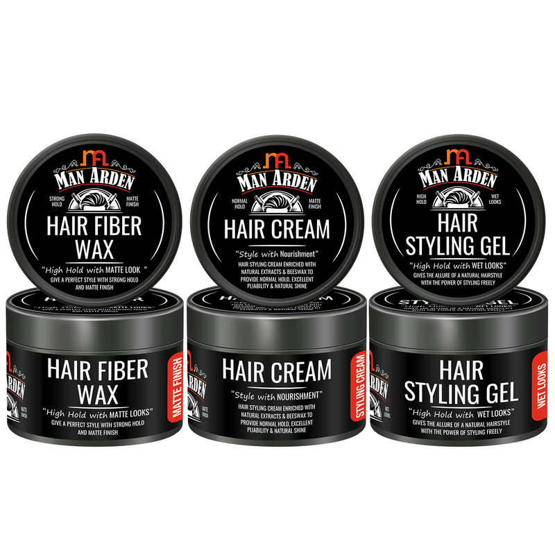 Buy Man Arden Hair Styling Combo Hair Fiber Wax + Hair Cream + Hair