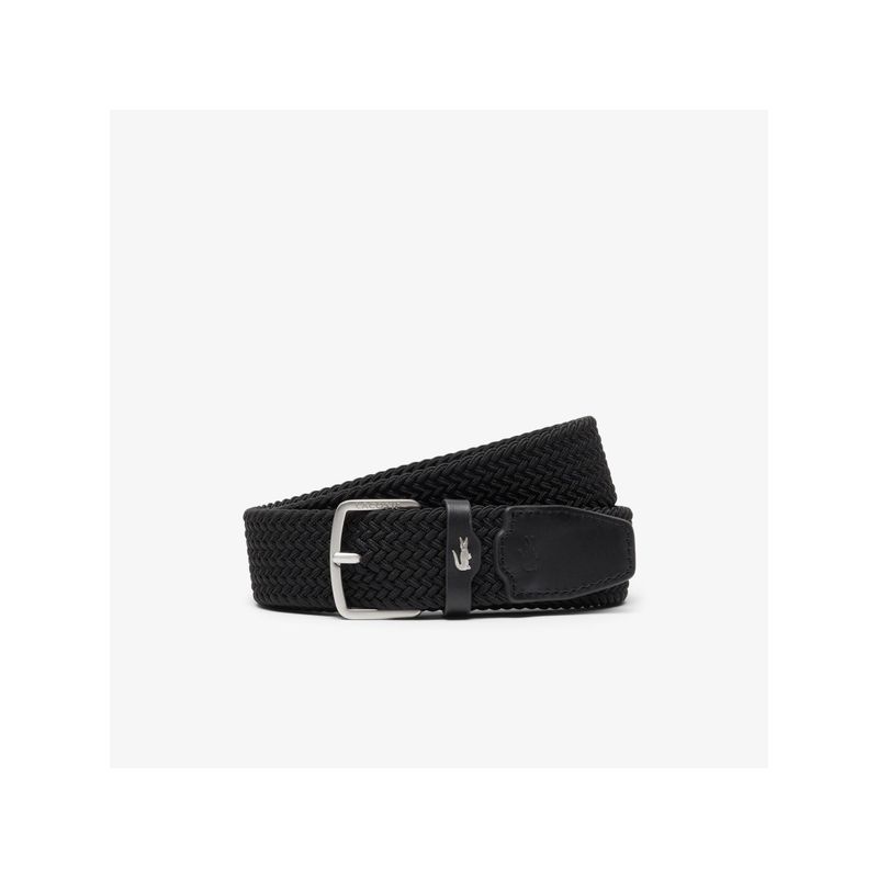 Lacoste Black Stretch Canvas Strap Belt (44)