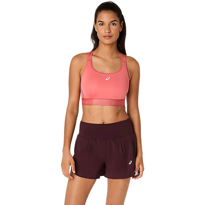 ASICS Dark Pink Clay Road Compression Bra (XS)
