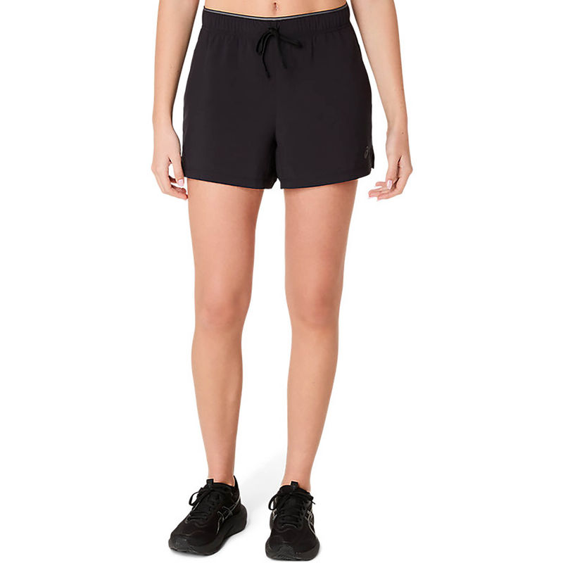 ASICS Womens Performance Black Actibreeze Woven 4In Shorts (M)