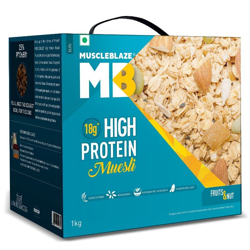 MuscleBlaze High Protein Muesli - Fruits & Nut