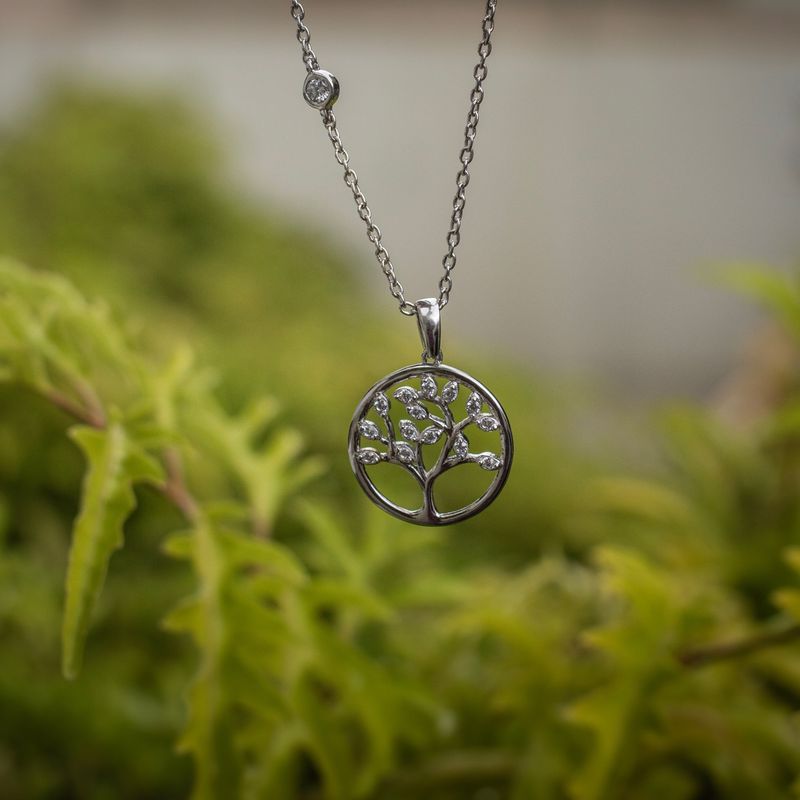 Silver tree necklace new arrivals