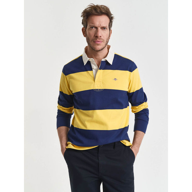 GANT Men Blue Regular Fit Heavy Rugger Polo T-Shirt (M)