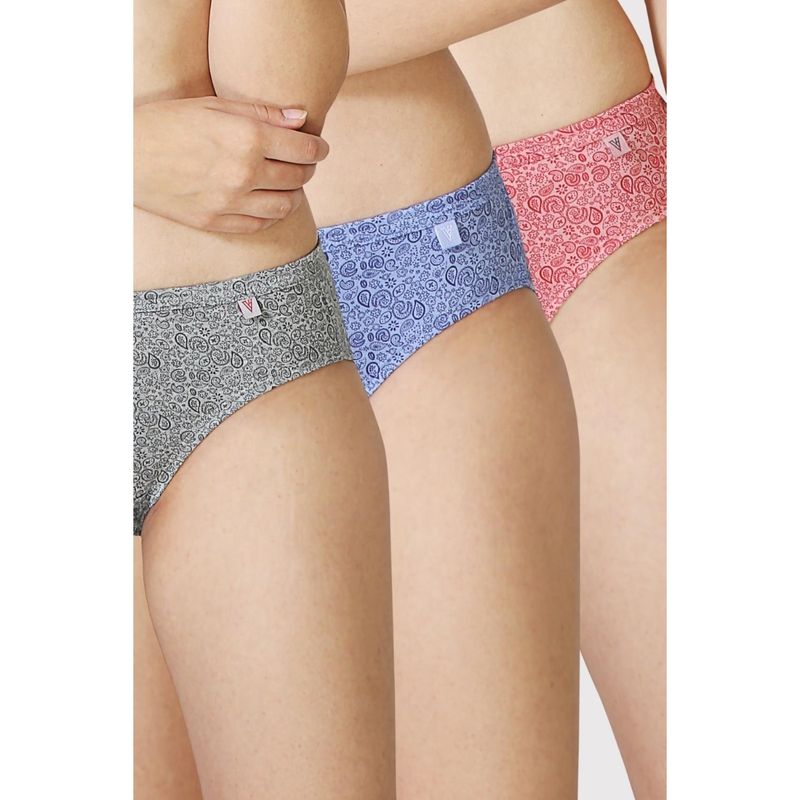 Van Heusen Women Pack of 3 Antibacterial & Flexi Stretch Bikini Panty - Assorted (L)