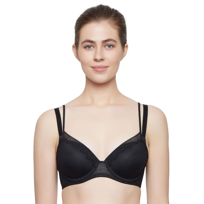 Triumph Passion Spotlight Double Strap Wired Padded T-Shirt Bra - Black (34D)