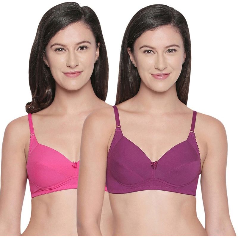 Bodycare Perfect Coverage Padded Bra-Pack Of 2 - Multi-Color (38B)