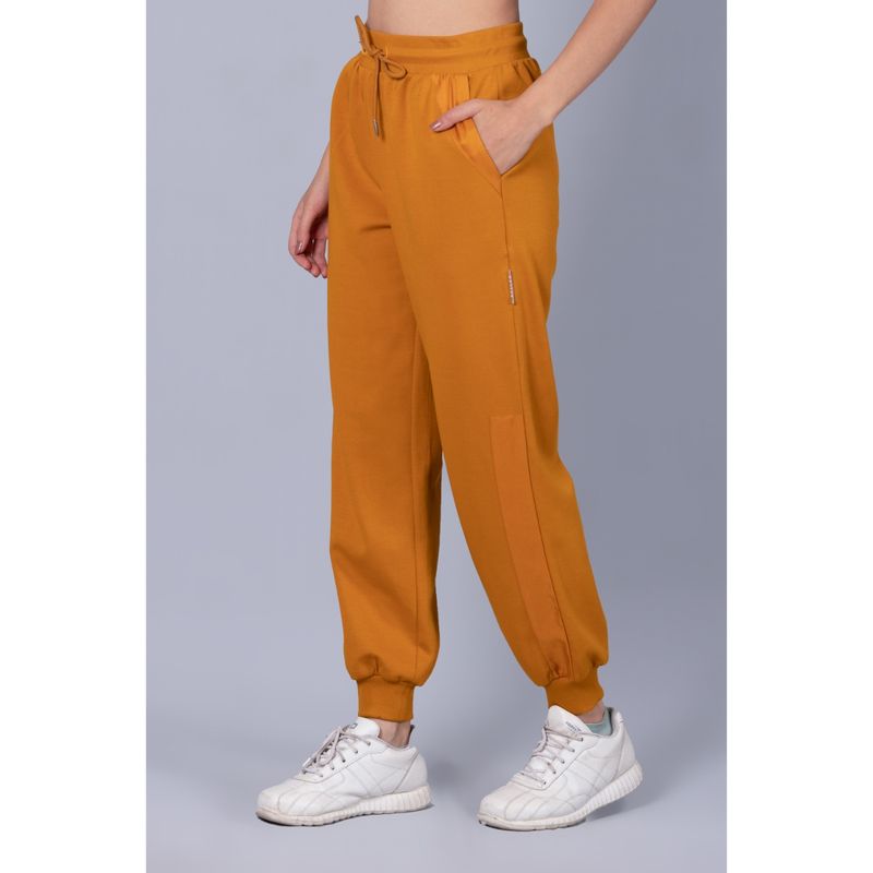 Muvazo Women Mustard Wander In Leisure Joggers (XS)
