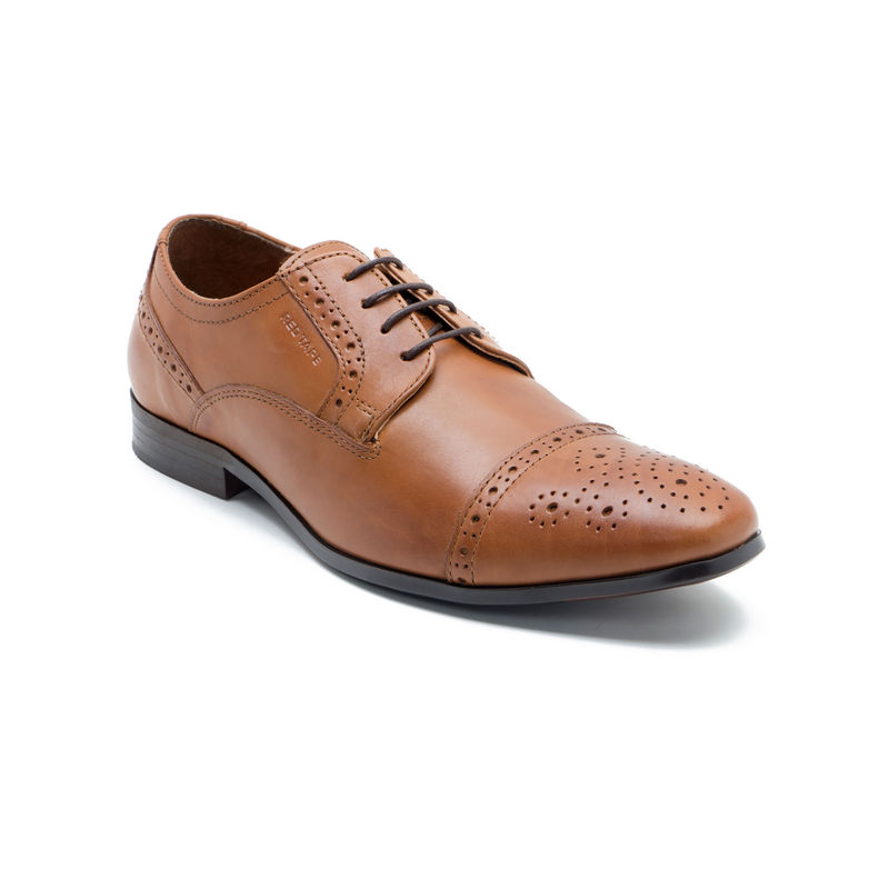 Red tape tan brogue shoes sale