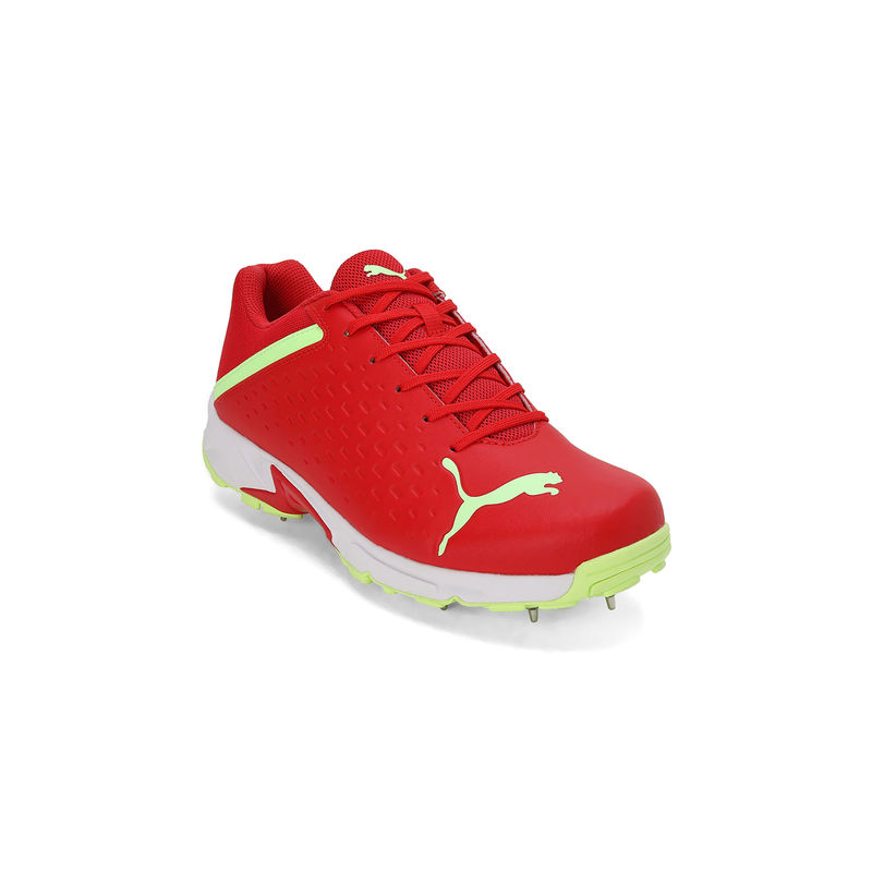 Puma red cricket shoes store