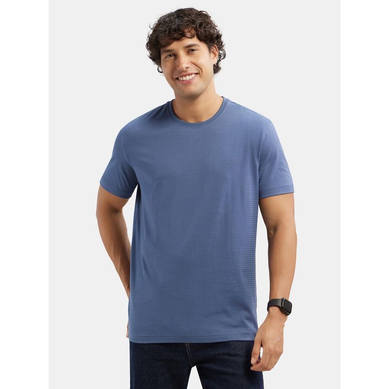 Jockey IM21 Men Super Combed Supima Cotton Round Neck T-Shirt - Vintage Indigo (2XL)