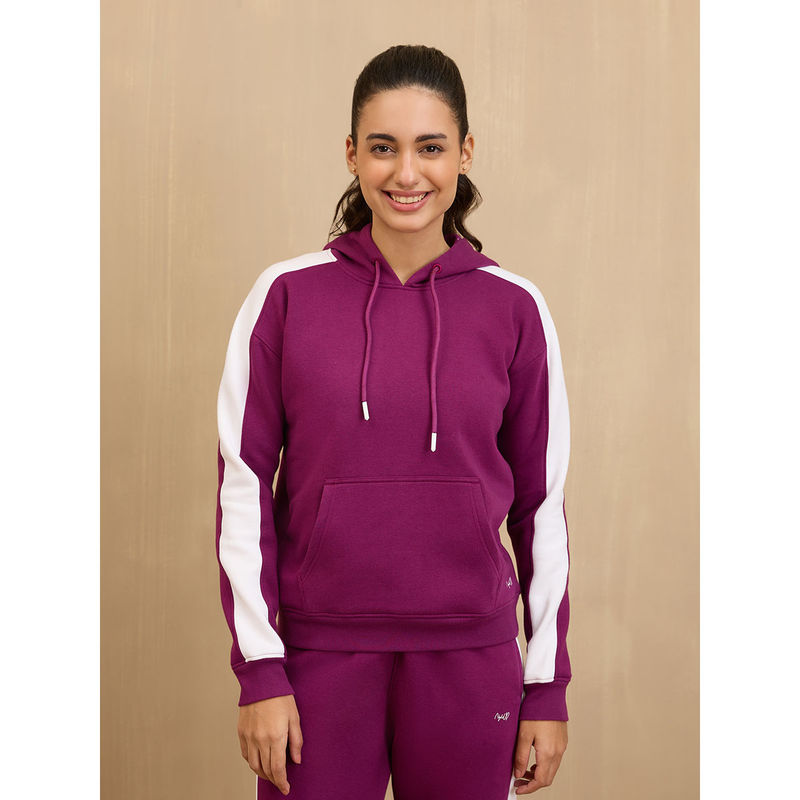 NYKD By Nykaa Cozy Fleece Hoodie Sweatshirt -NYLE702-Maroon (2XL)