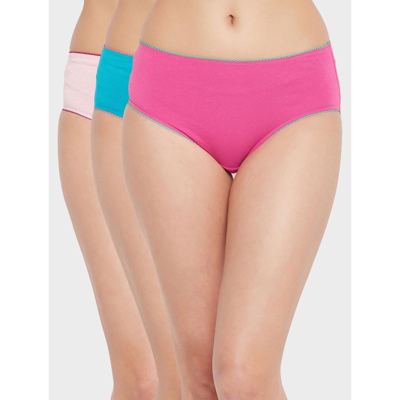 Clovia Cotton Mid Waist Hipster Panty (Pack of 3) Buy Clovia Cotton