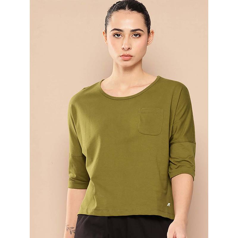 Alcis Women Olive T-shirt (S)