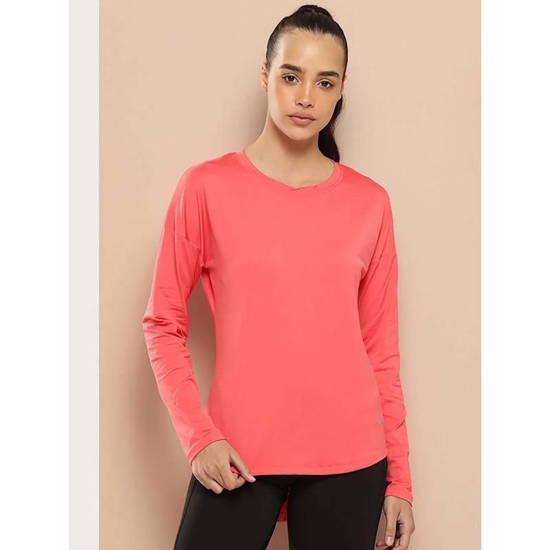 Alcis Women Peach VELOCITY VIBES T-shirt (XS)