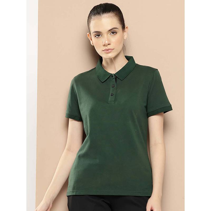 Alcis Women Olive VICTORY Polo T-shirt (S)